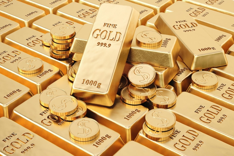4K, money, gold, bars