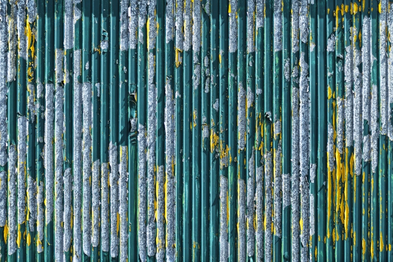 5K, old, flaked off, pattern, corrugated, built structure, bauwagen, run down, metal, profile sheet, fence, repetition, grunge, texture, galvanized, weathered