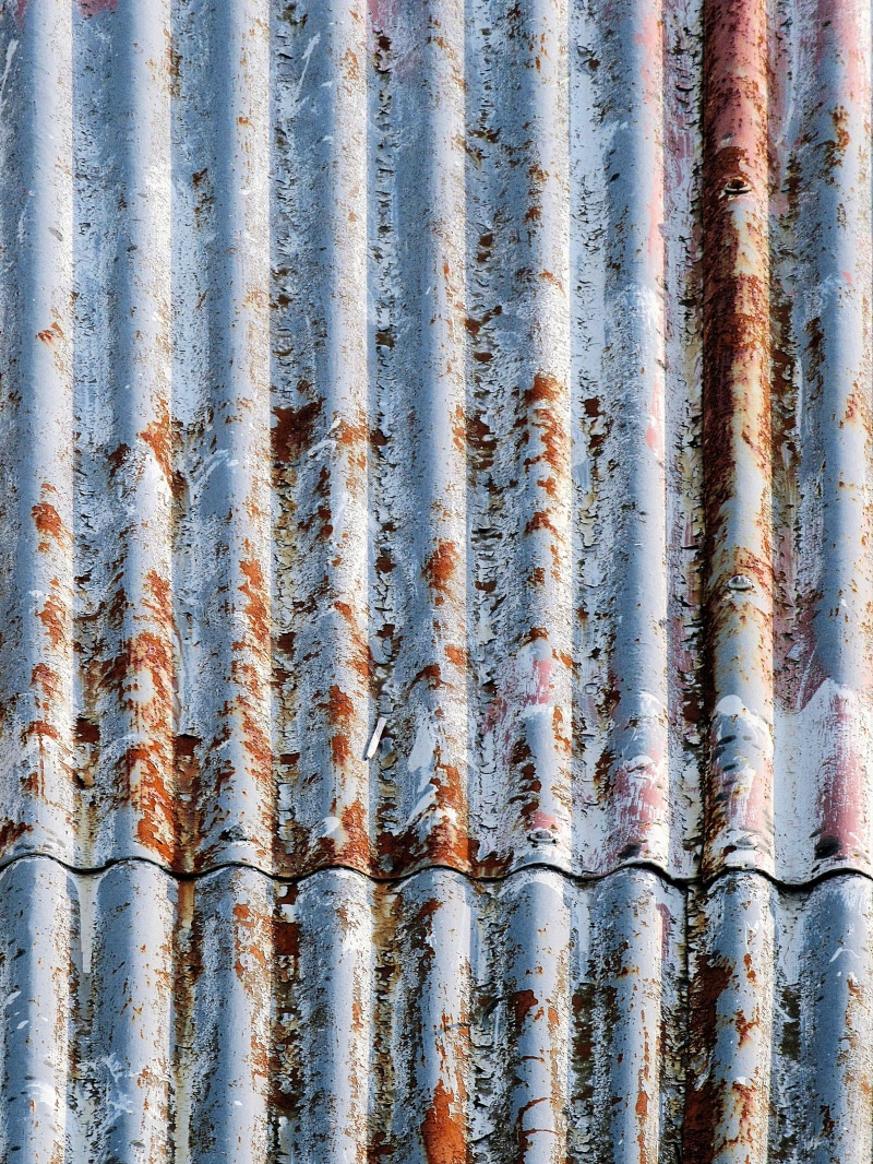 high angle view, sheet, no people, roof tile, turquoise, radiator, invertebrate, metal, animal, lock, weathered, textured, hole, pattern, old, corrugated