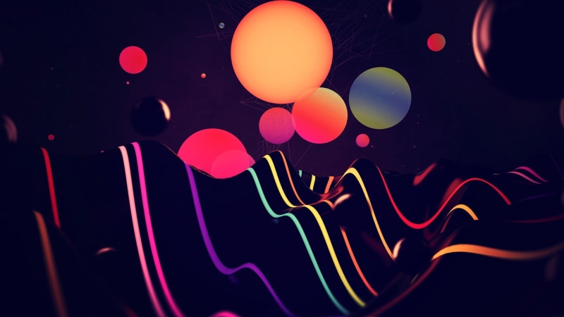 Lacza, colorful, digital art, 1080P, lines, sphere, abstract