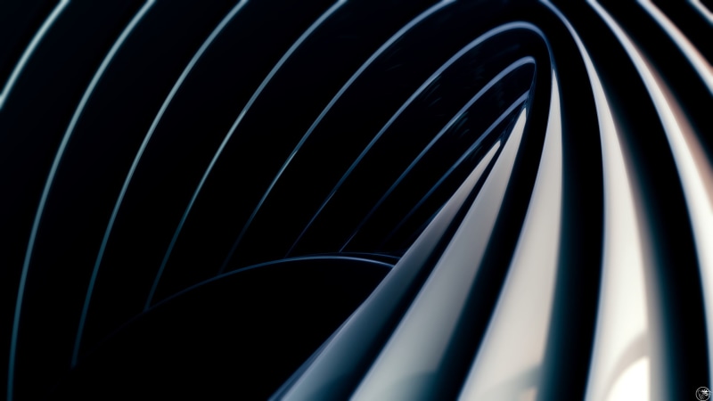 black color, no people, extreme close-up, 1080P, Streamlined, black background, full frame, metal, wheel, artwork, 3d, macro, indoors, close-up, blue