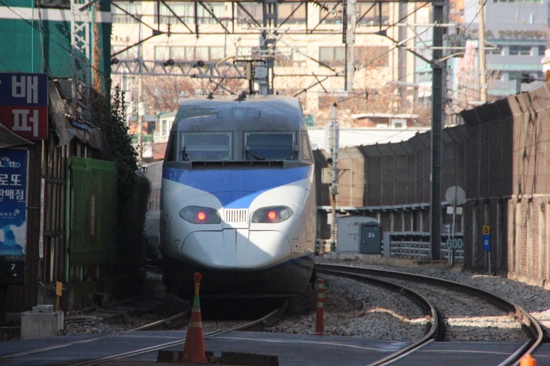 the railroad line, nature, train - vehicle, future, train, architecture, railway, city, public transportation, high-speed trains, republic of korea, rail transportation