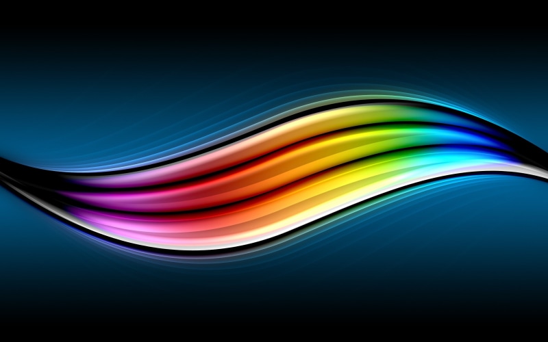 colorful, waveforms, 2K, abstract