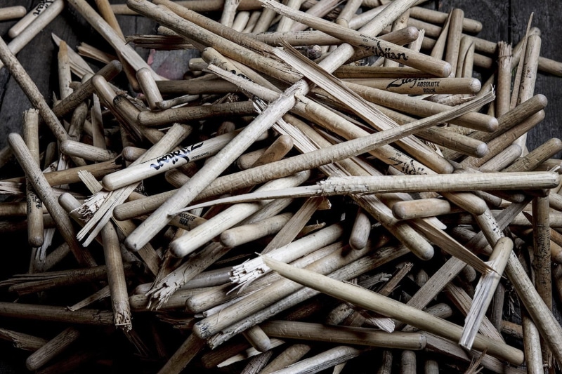 wicker, drums, heap, music, brown, strength, gray, outdoors, day, still life, pattern, backgrounds, textured, abundance, stick - plant part, stack, broken