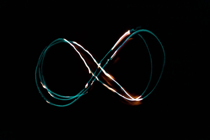 indoors, abstract, emotion, spiral, lights, close-up, speed, positive emotion, infinity, black background, sign, black, shape, long, motion, dark, connection
