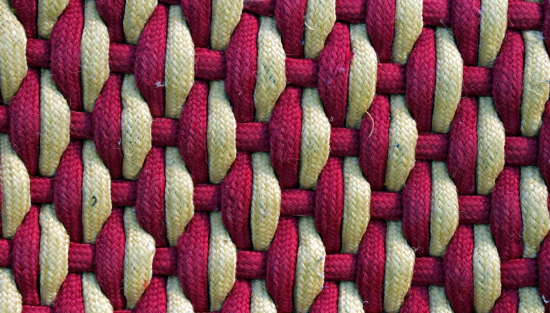 full frame, close-up, jute, connection, fibre, texture, braided, pattern, woven, in a row, metal, alloy, no people, purple, fabric, rope, textile, string