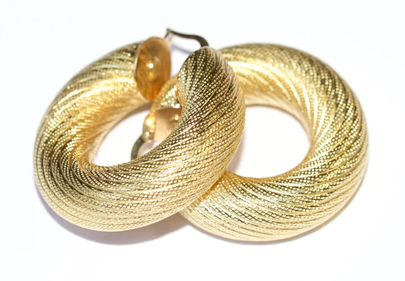 cut out, golden, isolated, expensive, indoors, jewellery, close-up, spiral, curled up, personal accessory, gold colored, wedding, no People, animal themes