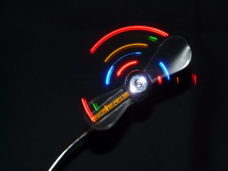 farbenspiel, dark, technology, long exposure, mouth guard, illuminated, studio shot, about, color, turn, multi colored, 2K, lighting equipment, light
