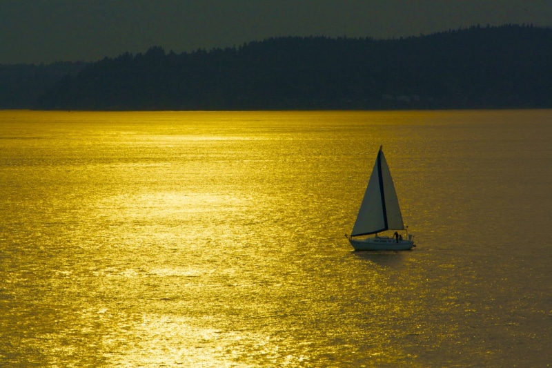 nature, sailboat, 720P, yacht, sea, white, Boat, Sail On, sail, summer, outdoors, travel, sunset, nautical Vessel, Seattle, sailing, water, vacations