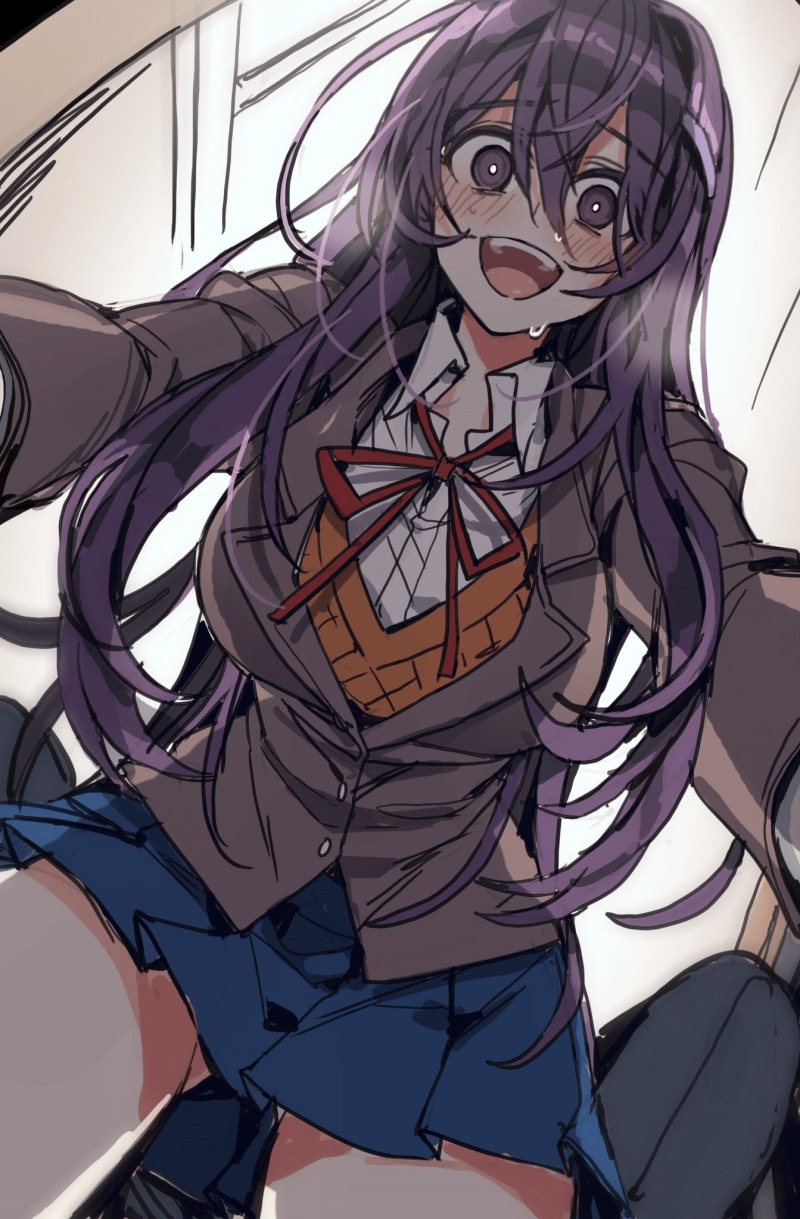 anime girls, Yuri (Doki Doki Literature Club), Doki Doki Literature Club, 1080P, visual novel