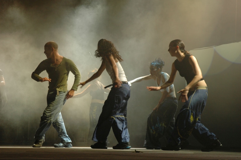 sport, adult, women, smoke - physical structure, theater festival, enjoyment, group Of People, dancing, dance, entertainment, smoke, indoors, friendship