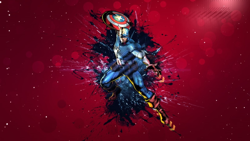 front view, fashion, captain, mask, drop, illustration, full length, marvel, capitan america, digital composite, water, celebration, young adult, clothing