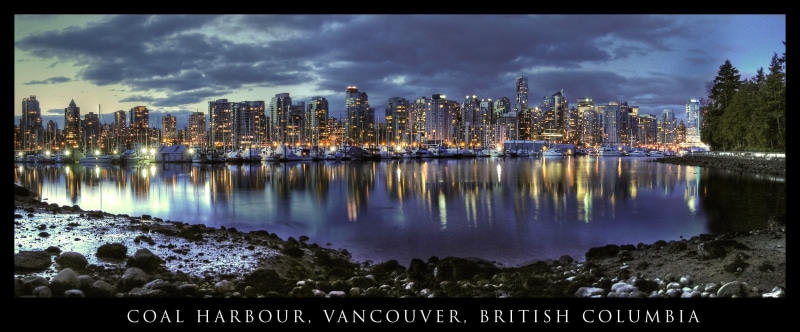 Vancouver, art, Canada, skyline, 1080P, hd, x