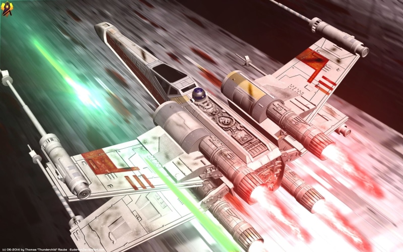 X-Wing, Trenchrun, Starfighter, Starship, 1080P, Star Wars Episode IV: A New Hope, Star Wars