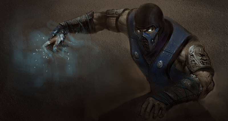 close-up, males, sport, adult, spooky, body part, art, young adult, representation, mortal kombat, aggression, human body part, torso, horror