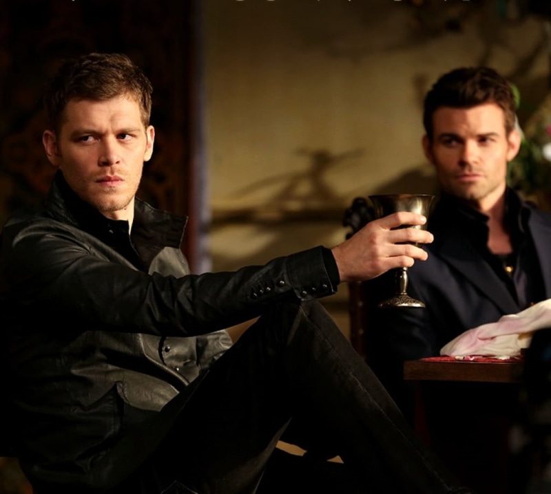 fantasy, black, drinking, mid adult, adult, the vampire diaries, young men, men, holding, males, glass, alcohol, The Originals (TV Series 2013– ), two people