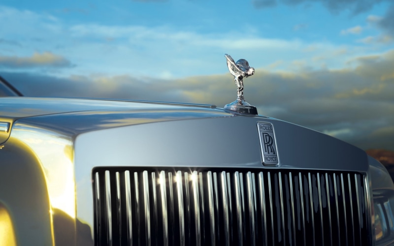the spirit of ecstasy, Spirit of Ecstasy, grille, limousine, Rolls Royce, Phantom, 1080P, the sky