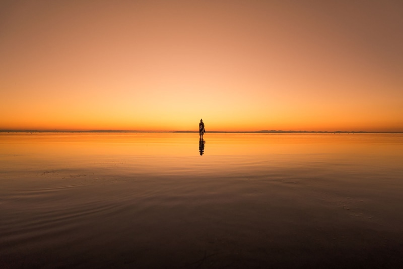photo, nature, standing, horizon Over Water, idyllic, water, tranquility, 1080P, summer, clear sky, scenics - nature, relaxation, women, sport, land, person