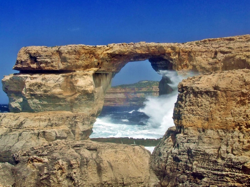 island, 1080P, eroded, rock - object, photography, travel, power in nature, dwejra, maltese, attraction, arch, travel destinations, beauty in nature, Azure Window