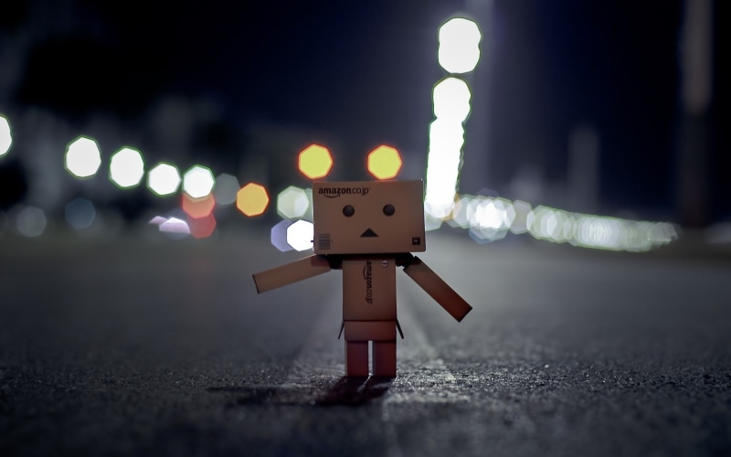 street, crossing sign, male likeness, Walking, selective focus, 1080P, Danboard, illuminated, lighting equipment, no people, transportation, robot, Sadness