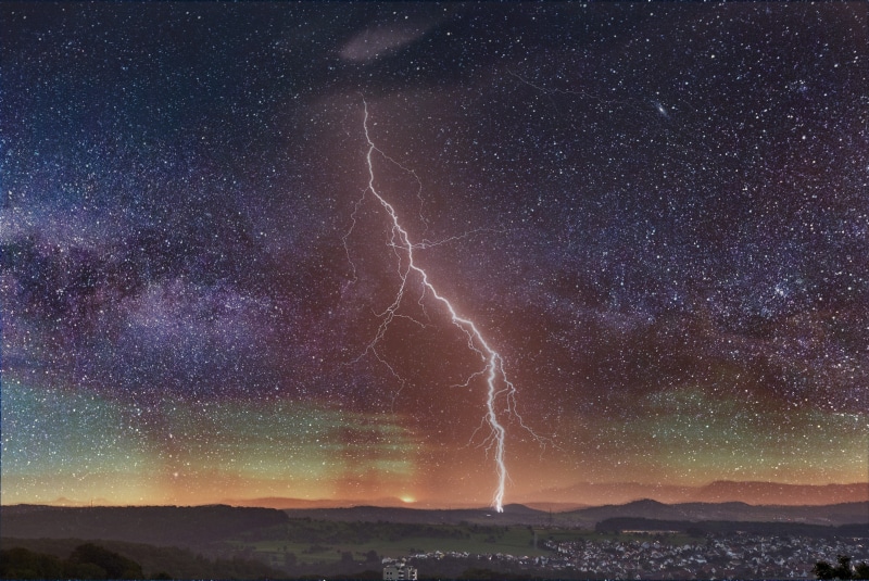 city, mountain, lightening, bolt, time, lighting, design, electrical, outdoors, outdoor, danger, tranquility, strike, star, dangerous, light, energy, scenics - nature