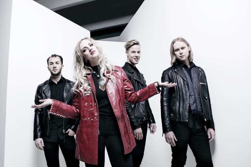 clothing, casual clothing, people, Finland, hairstyle, three quarter length, young men, music, young adult, Haloo Helsinki!, front view, young women, black jackets