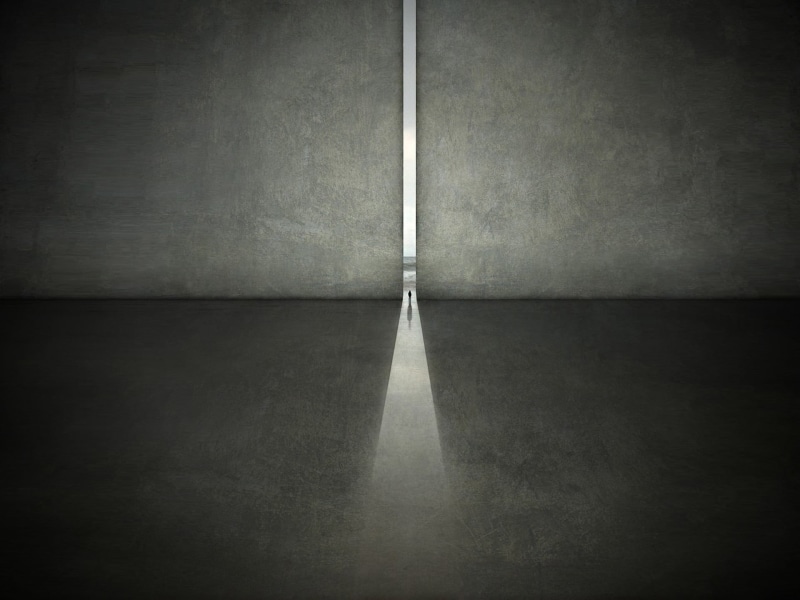 concrete, built structure, textured, empty, absence, dark, no People, wall - Building Feature, spotlight, 1080P, artwork, flooring, illuminated, white
