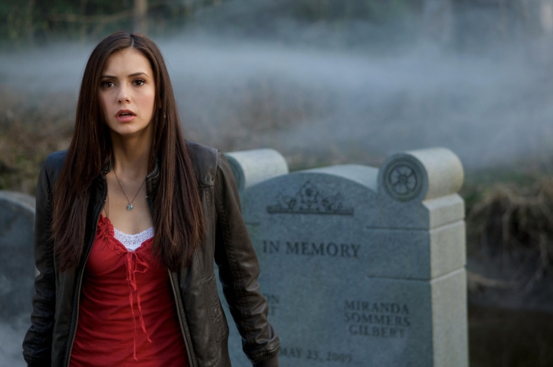 outdoors, young Adult, leather, long Hair, waist up, Nina Dobrev, depression - Sadness, beauty In Nature, The Vampire Diaries, clothing, teenager, one Person