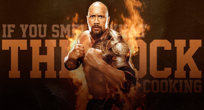 adult, dwayne, indoors, wrestler, portrait, background, males, mid adult, wwe champion, looking at camera, one person, johnson, sign, 720P, activity, fire