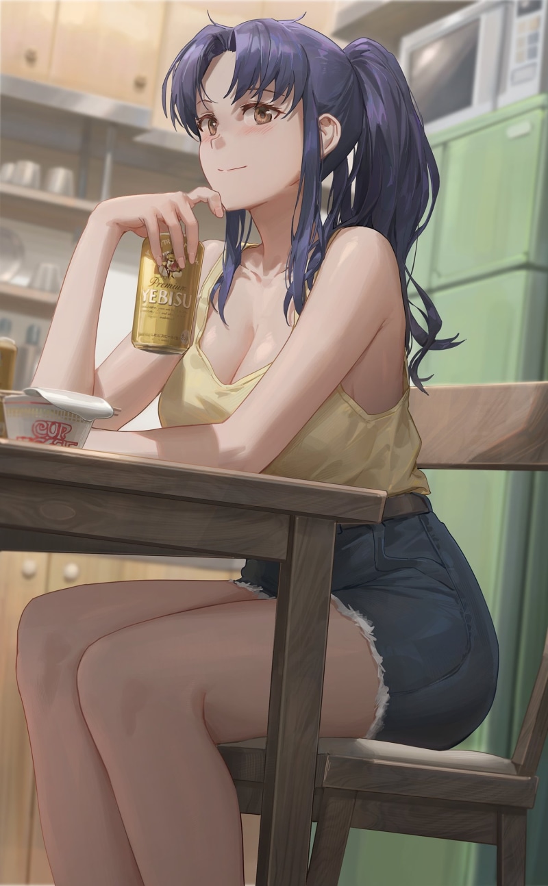 Katsuragi Misato, anime, Neon Genesis Evangelion, 1080P, anime girls