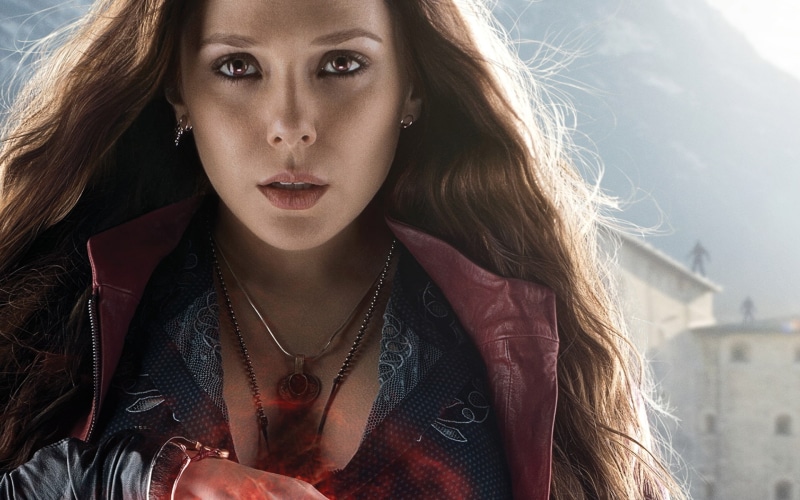 Marvel Comics, Avengers: Age of Ultron, Red Eyes, Scarlet Witch, Redhead, The Avengers, 1080P, Earrings, Avengers, Magic, Long Hair, Necklace, Elizabeth