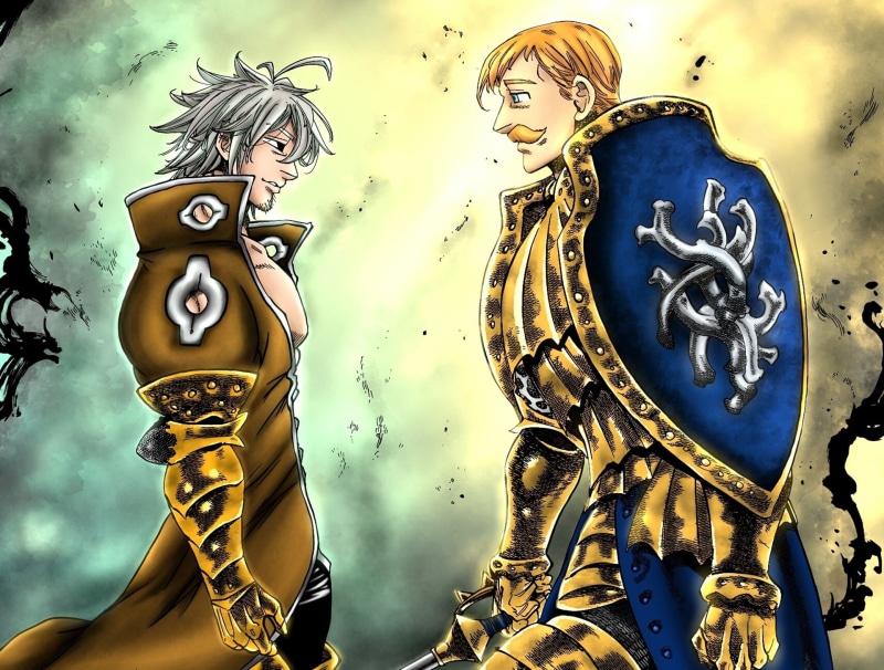 focus on foreground, metal, day, haired, gold, architecture, Nanatsu no Taizai, statue, human representation, creativity, representation, Hawk (Nanatsu no Taizai)