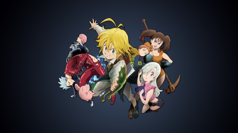Ban (Sin of Greed), Hawk (Nanatsu no Taizai), Elizabeth Liones, Nanatsu no Taizai, Meliodas (Sin of Wrath), 1080P, Diane (Sin of Envy), Fairy King Harlequin