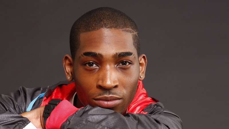 looking at camera, black, portrait, men, jacet, one person, 1080P, earrings, tinie tempah, human face, s, lifestyles, front view, body part, clothing