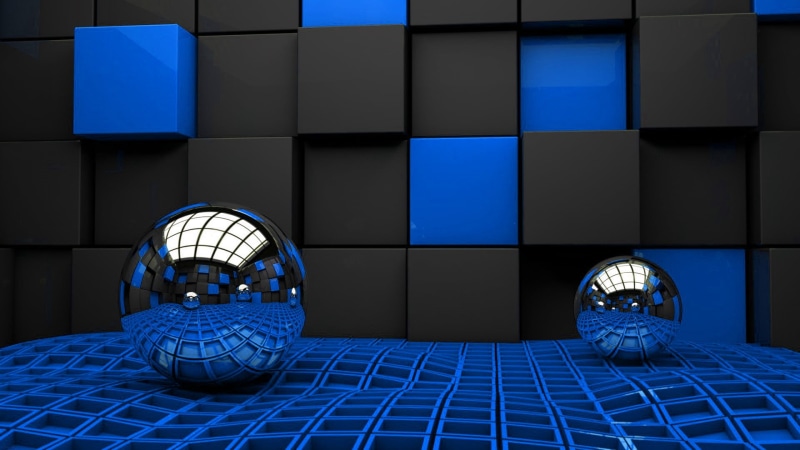 cubes, design, computer Graphic, grid, futuristic, 1080P, illusion, optical, illuminated, three Dimensional, domestic room, large group of objects, balls