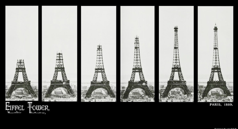 building, outdoors, Construction, window, tall - high, 720P, no people, sky, drawing, built structure, Paris, tourism, skyscraper, nature, transfer print