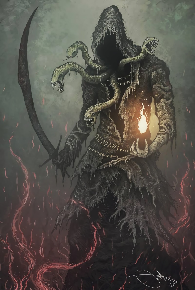 1080P, snake, creature, faceless, sword