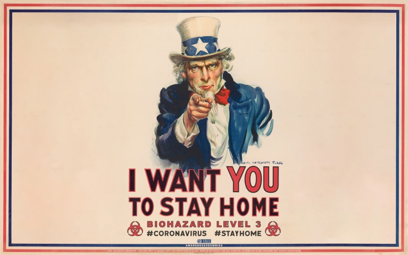 poster, 5K, stay home, covid-19, coronavirus, biohazard, stay at home
