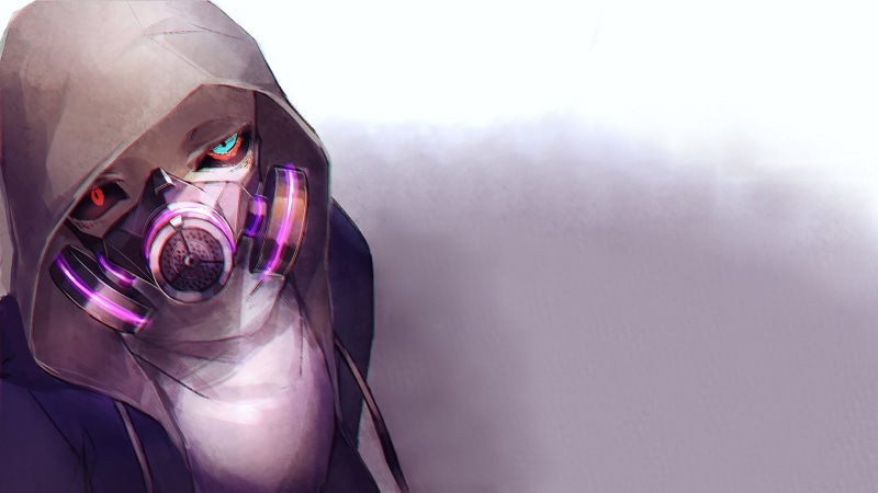 1080P, Sans, Undertale, gas masks, hoods