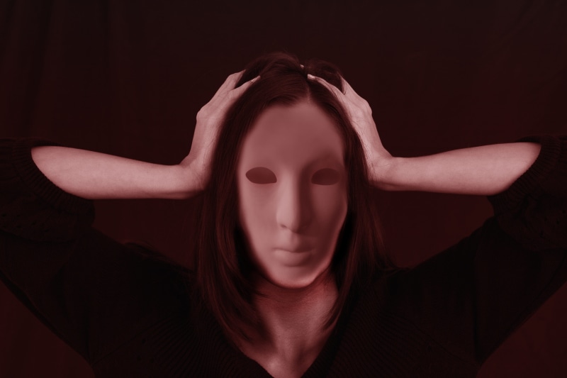 search, understanding, obscured face, hiding, dark, migraine, human hair, indoors, identity, psychosis, front view, stress, psychologist, psychiatrist