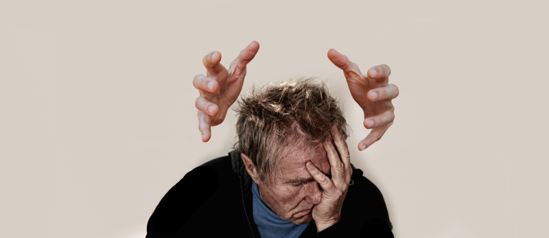head, one person, migraine, thoughts, limb, human face, bipolar, man, body part, indoors, hand, men, senior adult, finger, hairstyle, human hand, headache