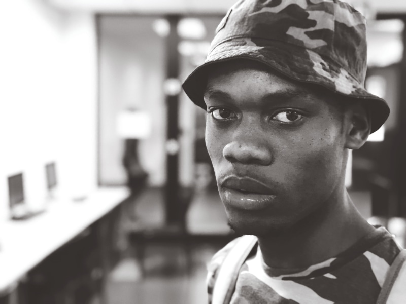 t, blur, camouflage, uniform, neck, beautiful woman, human face, lifestyles, young men, day, south africa, hat, wearing, monochrome, military, black and-white