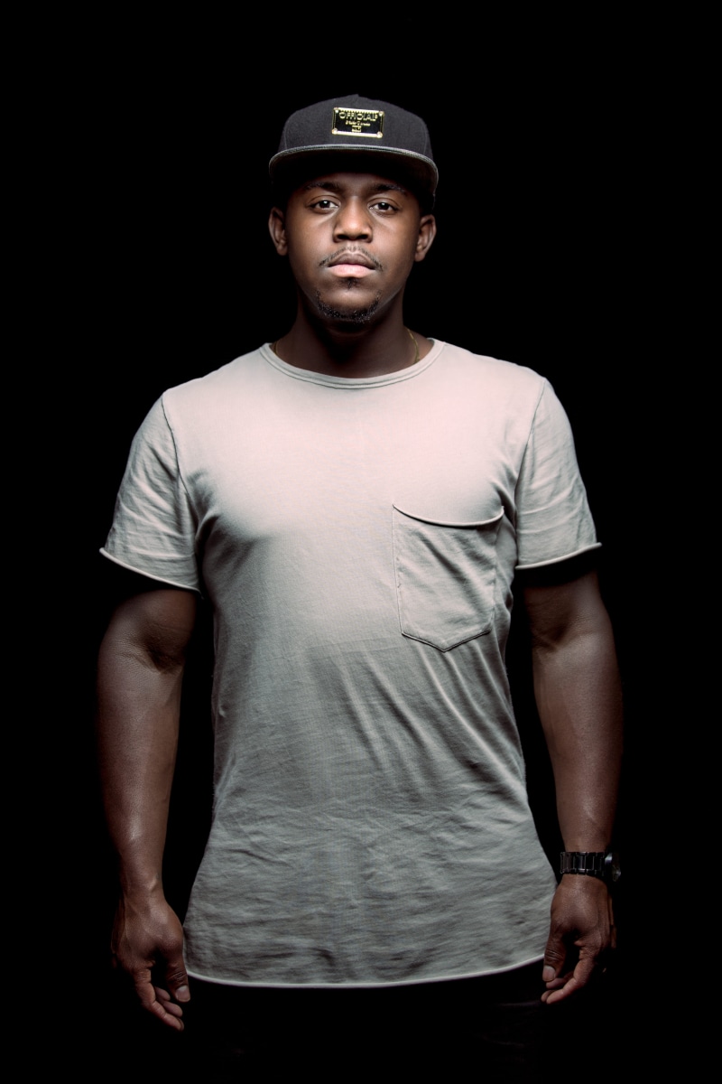 t-Shirt, cut out, man in white, looking At Camera, 5K, silver, snap, black Color, black background, white shirt, waist up, young Men, serious, young Adult
