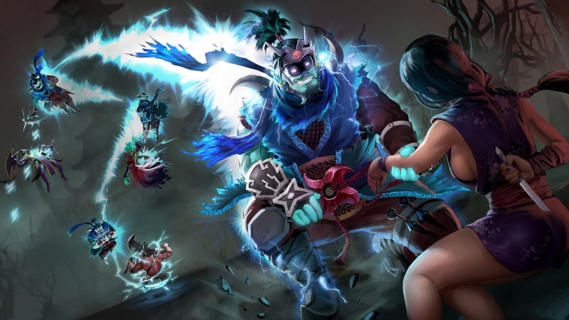 Lanaya, artwork, Templar, 2, Silencer, 1080P, Spirit, assassin, storm, dota, Magic, Axe, fantasy, warrior, death, Prophet, battle, games, monsters