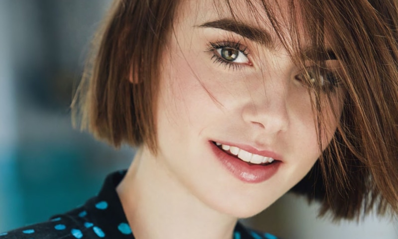 brunette, body part, women, photo, Lily Collins, human body part, adult, hair, indoors, brown hair, young women, human face, emotion, focus on foreground