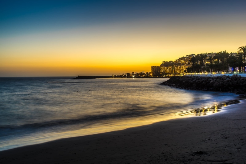 del Mar, reflections, sky, photo, View, orange, Spain, 35mm, canon fd, clouds, pink, long exposure, geotagged, sony a7, dusk, europe, landscape, night