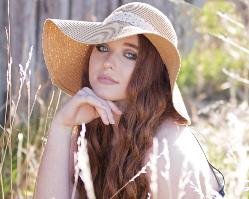 beautiful, hairstyle, beautiful woman, sun hat, brown hair, outdoors, young women, headshot, redhead, country, female, portrait, one person, girl, lifestyles