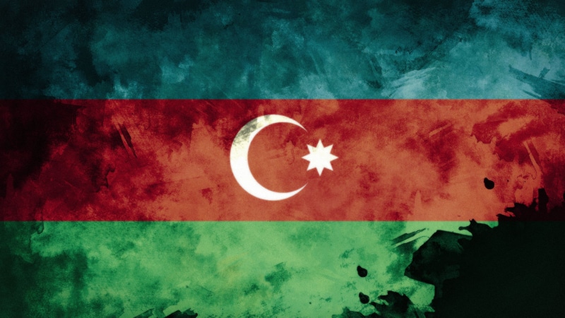 flag, Azerbaijan, 2K, grunge