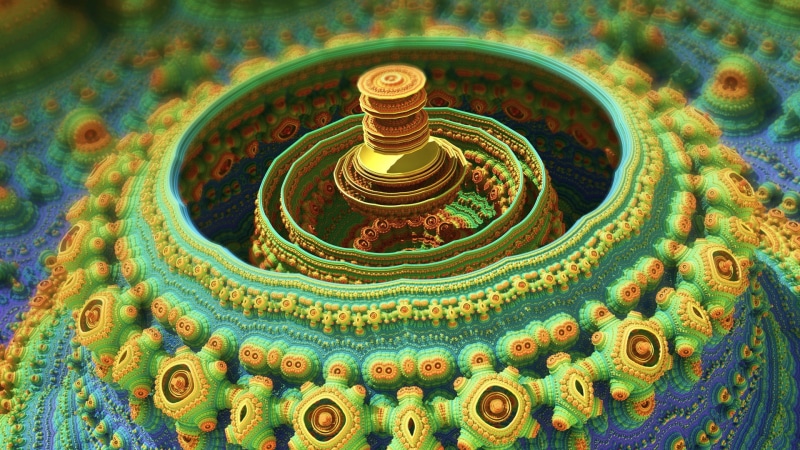 architecture, concentric, close-up, art and craft, geometric shape, beauty in nature, no people, religion, design, pattern, history, creativity, 3D fractal