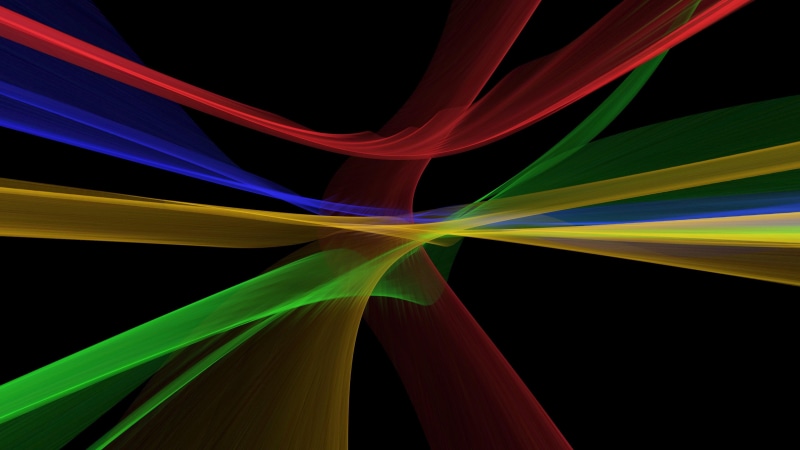 black, light, artwork, line, graphics, fractal, laser, 4K, red, colorful, digital art, dark, colors, fractal art, 3d